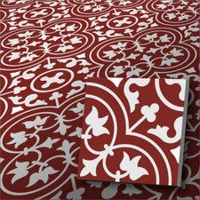 1m² Zementfliese Kajal rot