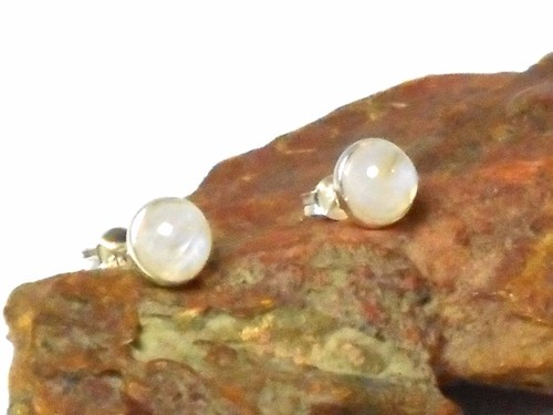 Runde mondstein sterlingsilber - runde,