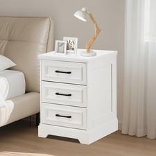 Weißer Nachttisch mit 3