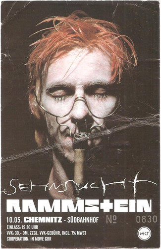 Rammstein sehnsucht tour - sehnsucht, 1997