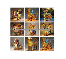 2025 Gebeizte Harz Tiffany Stehlampe Buntglas Nachtlicht Wohnkultur Ornament