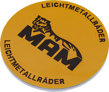 1x MAM RS4 Nabendeckel Nabenkappe Felgendeckel Deckel gelb 69,2mm