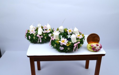 Adventskranz in rosa - *~,