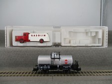 Fleischmann Spur H0 81 5425K Güterwagen Kesselwagen mit LKW Gasoline in OVP