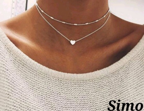 Damen halskette silber gold - silber,