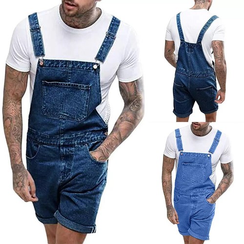 Herren denim latzhosen - denim, jeans