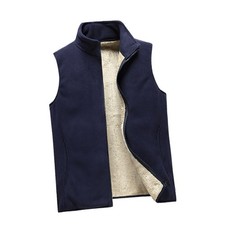 Ärmellose Fleeceweste für Herren Outdoor warm mit Plüschfutter als Winterweste