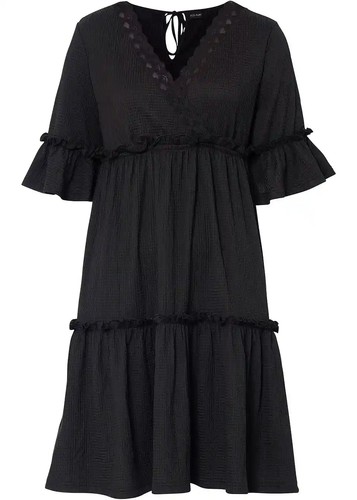 Kleid mit lochstickerei - kleid,