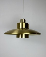 Danish Modern Brass Pendant Lamp, Sputnik, Space Age, 1970s, Industrial, UFO