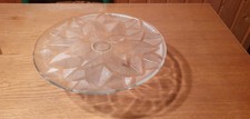 Tortenplatte auf Ständer Kristallglas rund Durchmesser 30,5 cm