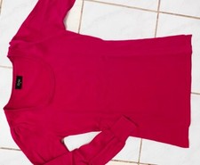 Damen Pullover, Longpulli Feinstrickpulli, langarm,  GINA Gr.38 rot neu