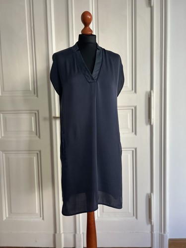 Seidenkleid mit leder von - seidenkleid,