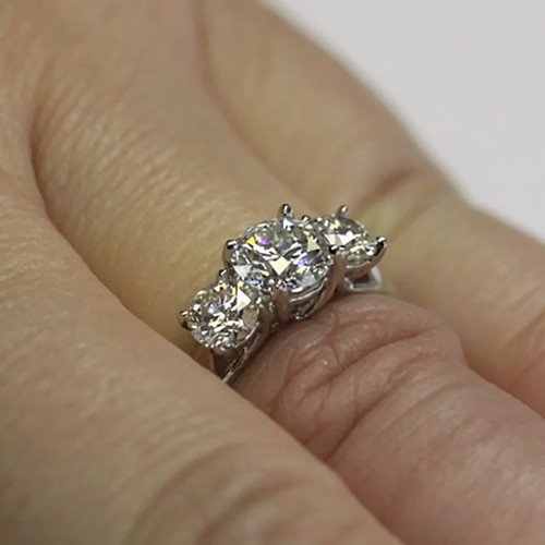 Rundschliff damen diamant ring - rundschliff,
