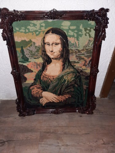 Gesticktes bild mona lisa - gesticktes,