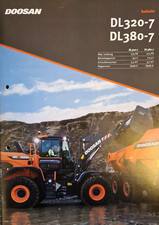 DOOSAN  BAUMASCHINEN  PROSPEKT  RADLADER  DL 380 / 320 - 7 GEBRAUCHT UND GELOCHT