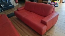 Massive Ledercouch 3-sitzer Farbe Orange Ledersofa nur Abholung