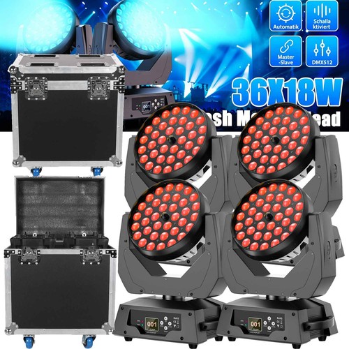 4stk 36x18w led moving head - 4stk,