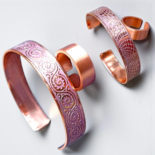 Kupfer schmuck armreif - kupfer,