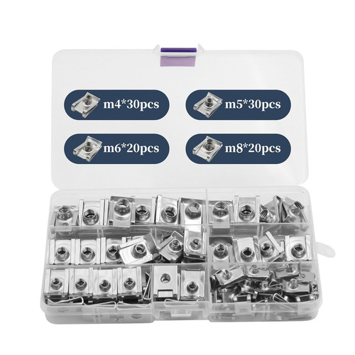 100 stück blechmuttern set - stück, m4