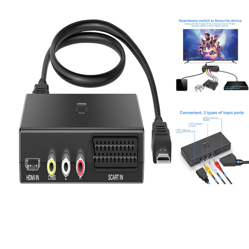 Scart auf hdmi konverter in - auf,