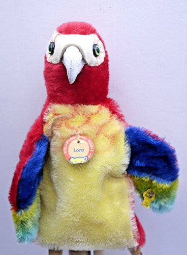Steiff handpuppe papagei lora - steiff,