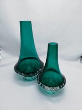 Vase 2x Glas Grün Erkkitapio