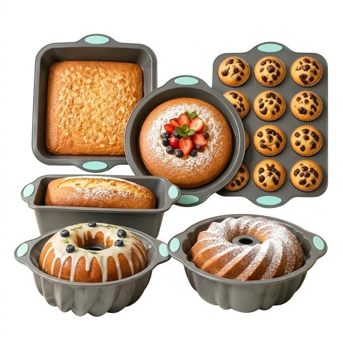 6er set silikon backformen - silikon-backformen, –