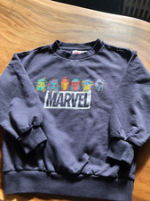 Kinder Sweatshirt - Marvel Avengers - Gr.122 - blau mit Aufdruck