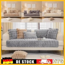 Kaninchenplüsch Rutschfest Sofabezüge Winter Warm Sofaschoner Couchbezug Mat DE