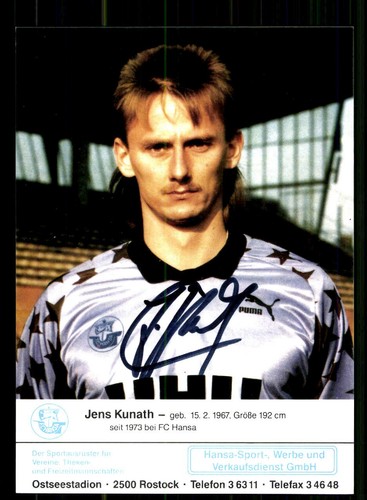 Jens kunath autogrammkarte - jens,
