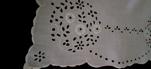 Vintage handarbeit lochstich - ,