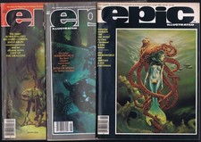 EPIC ILLUSTRATED # 12, 13, 15 US Comic Magazines 1982 