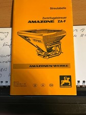 Betriebsanleitung Amazone Zentrigugenstreuer ZA-F Streutabelle Ungebraucht