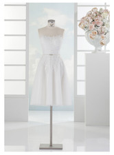 Brautkleid kurz Spitze Glitzer