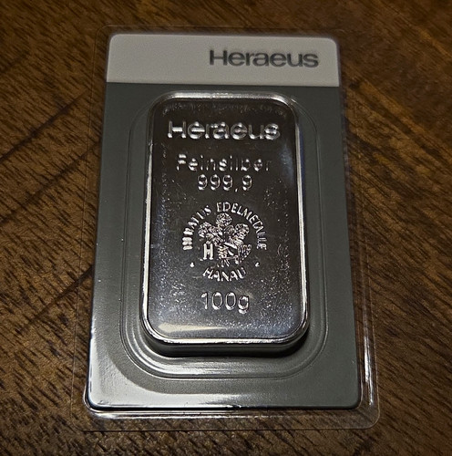 Heraeus 100 silberbarren - 100,