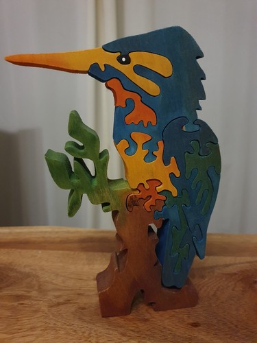 Holzpuzzle eisvogel - holzpuzzle, 3d