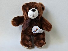 Heunec Teddy ? Bär braun Satinschleife Stofftier Plüschtier Kuscheltier (T196)