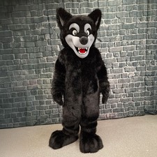Black Wolf Mascot Costume