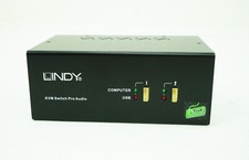 LINDY 39300 2 Port DVI Dual Head KVM Switch Pro Audio USB 2.0