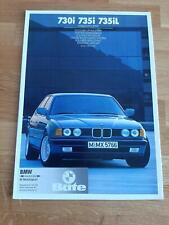 BMW E32 730i - 735i - 735iL  Farben & Polster - PROSPEKT (1987)