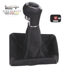 ICT Schaltknauf Schaltsack Leder für Vauxhall Opel Vectra C Naht silber B65