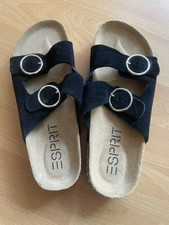 Pantolette für Damen, Gr. 38, Neu!Esprit, Schwarz Wildleder