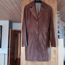 David Moore New York, Kurzmantel, Gehrock, Damenlederjacke, Gr. 38, cognac, 