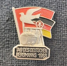 Abzeichen DDR: Tag des Deutschen Bergmanns 1963, Kohle Kali Wismut Bergbau