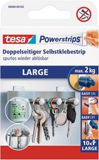 tesa Powerstrips Large Doppelseitige Klebestreifen Halteleistung 2kg 10Stk