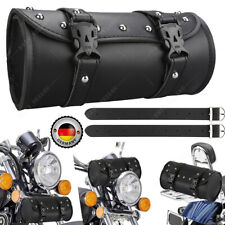 Motorrad Toolbag Werkzeug Leder Lenker Rolle Für Harley Chopper Tasche Schwarz