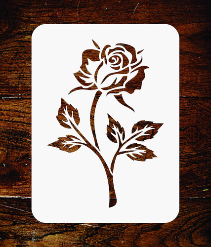 Schablone mit einer - , rose