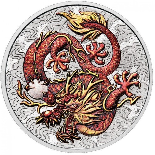Silver coin australia red - coin,