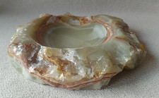 Schale / Aschenbecher aus Onyx oder Marmor  - Gewicht: ca. 1450g - Ø  20 cm