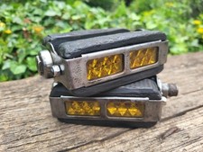 Fahrradpedale / Blockpedale  1930er   mit  Gummiblöcken für Antike Altes Fahrrad